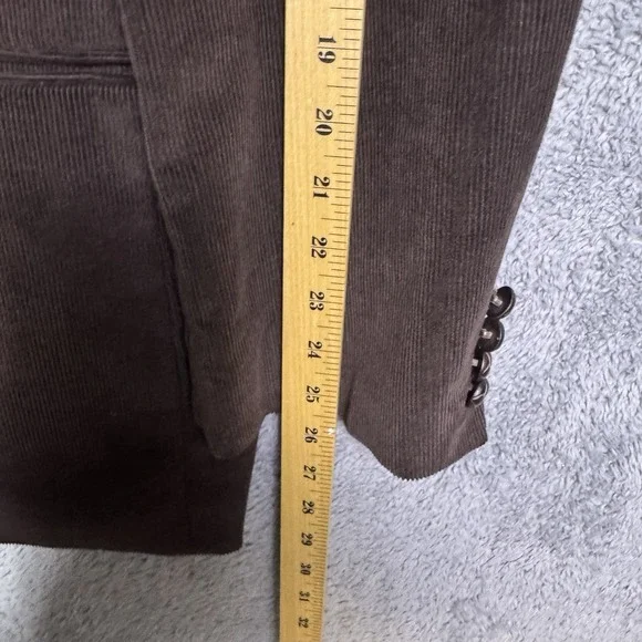 Lauren Ralph Lauren Blazer Mens 46L Corduroy Sport Jacket Brown Paisley Lined